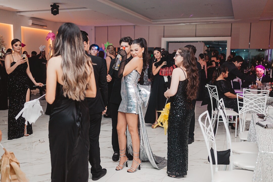 celebrity couple at party